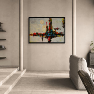 Poster Œuvre d'art onirique abstraite