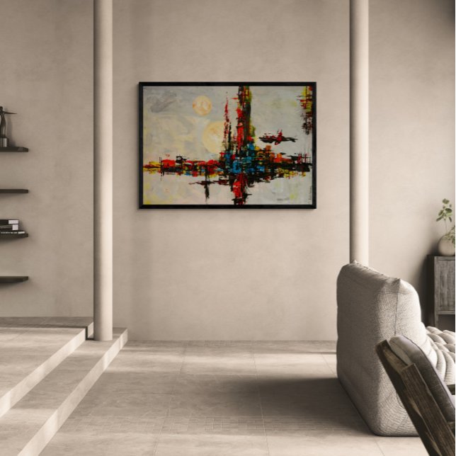 Poster Œuvre d'art onirique abstraite (Créateur téléchargé)