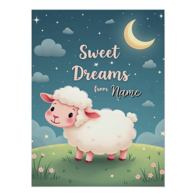 Poster Œuvre d'art pour mur de ferme – Moutons mignons so (Devant)