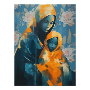 Poster OEuvre murale de la maternité sentimentale sur une
