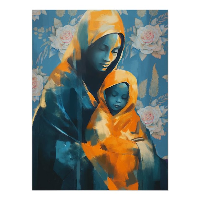 Poster OEuvre murale de la maternité sentimentale sur une (Devant)