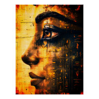 Œuvre murale du pharaon égyptien doré – Histoire a