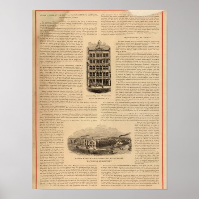 Poster OEuvres en laiton de la Scovill Manufacturing Comp (Devant)