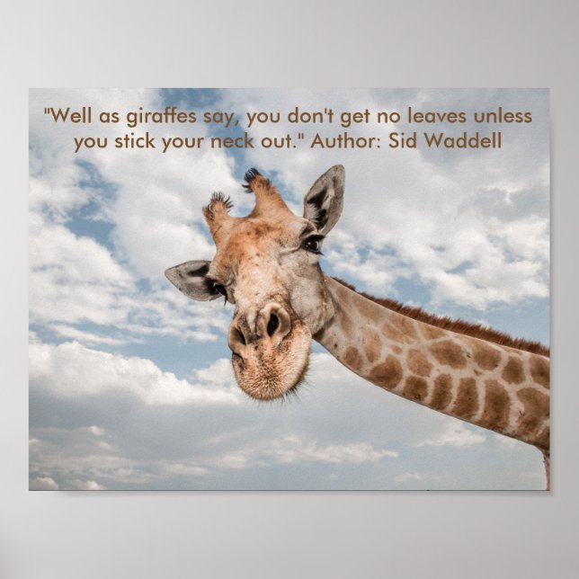Poster of Giraffe sticking it's neck (Devant)