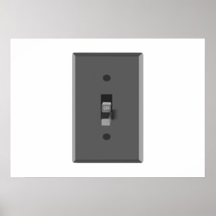 Poster Off Electrical Light Switch