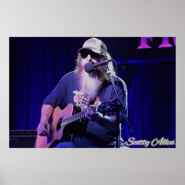 Poster officiel du mur Scotty Allen LIVE (Devant)