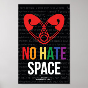 Poster officiel No Hate Zazzle Edition 6.5"x10"