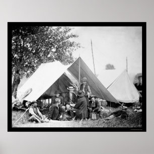 Poster Officiers de télégraphe à Bealeton, VA 1863