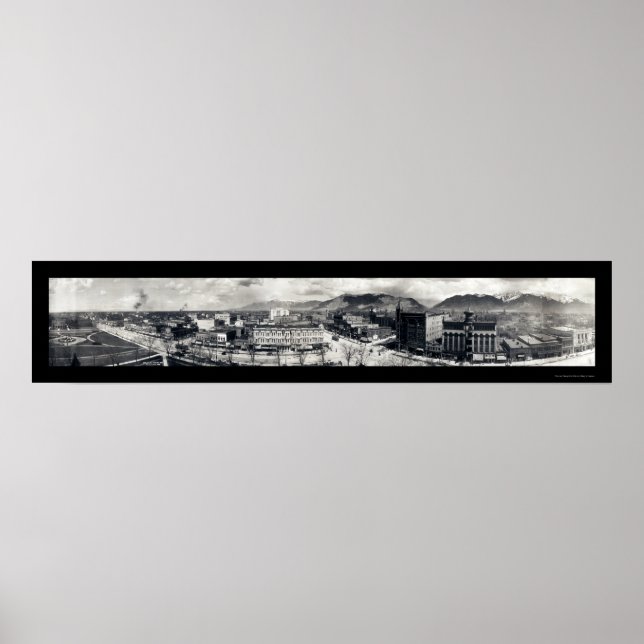 Poster Ogden Skyline Utah Photo 1914 (Devant)