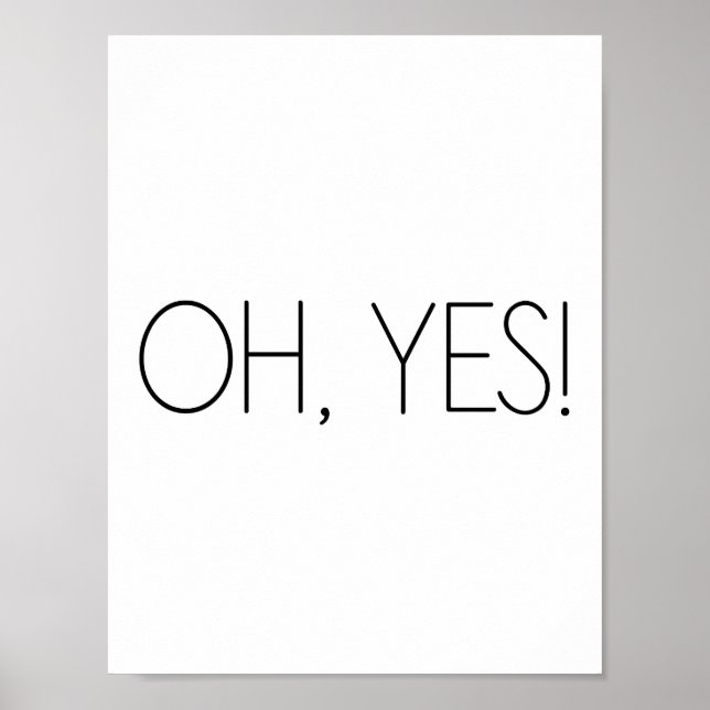 Poster Oh oui ! - Minimaliste (Devant)