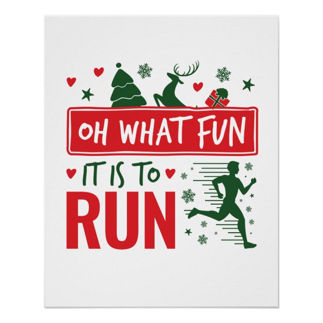 Poster Oh What Fun It Is to Run Christmas Runner (Devant)