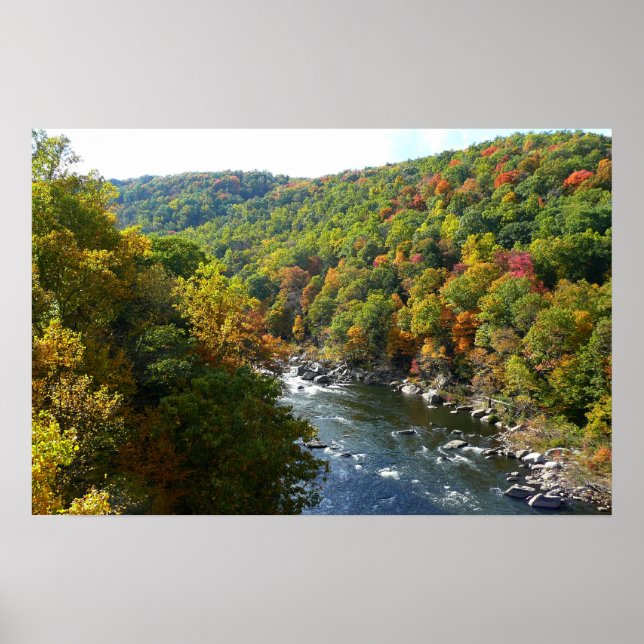 Poster Ohiopyle River en automne II Pennsylvanie Automne (Devant)