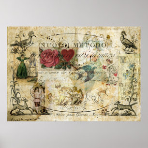 Poster Oiseau dans la main