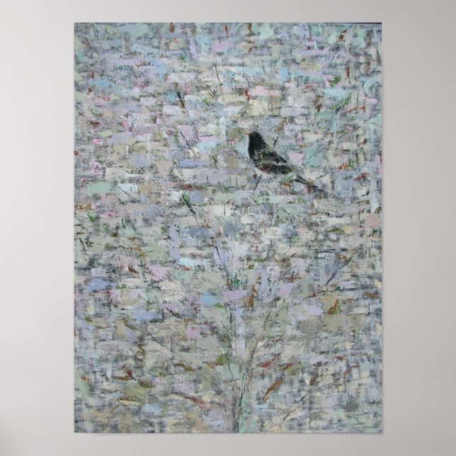 Poster Oiseau noir dans l'arbre 2012 (Devant)