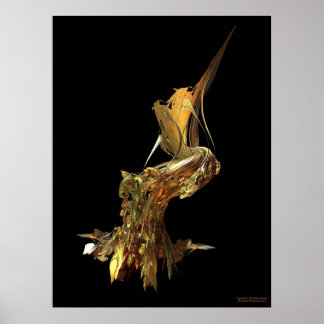 Poster Oiseau sur un fil