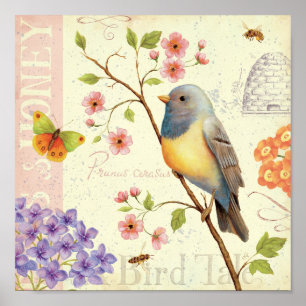 Poster Oiseaux et abeilles