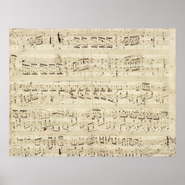 Poster Old Music Notes (Devant)