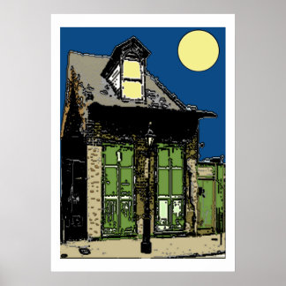Poster Old New Orleans Shotgun House
