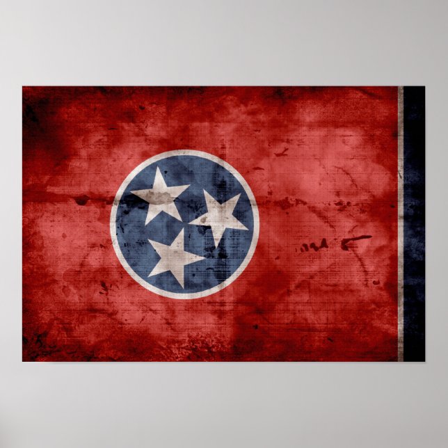 Poster Old Tennessee Flag; (Devant)
