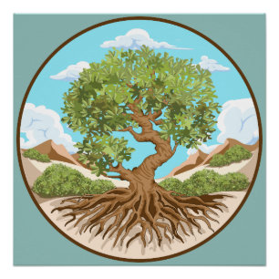 Poster Olive tree Symbole de paix dans la Palestine libre