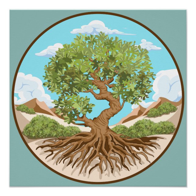 Poster Olive tree Symbole de paix dans la Palestine libre (Devant)