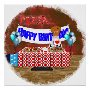 Poster Oliver La Loutre a 6 Ans ! Joyeux Anniversaire