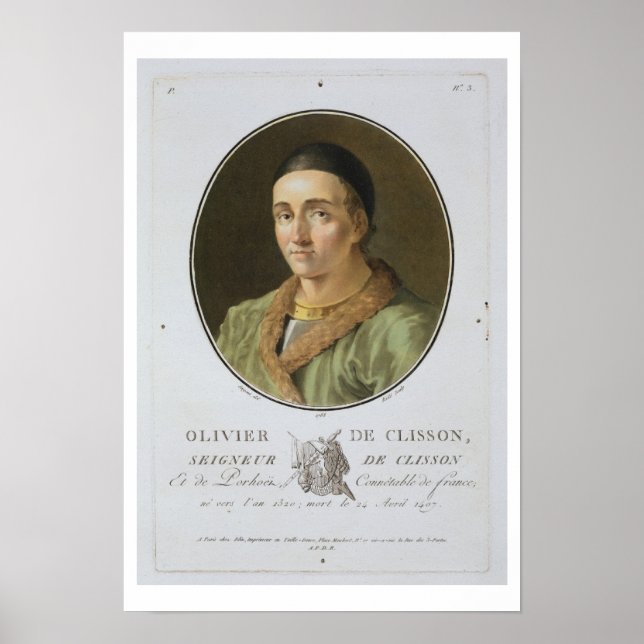 Poster Olivier de Clisson (1336-1407) de "Portraits des (Devant)