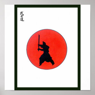 Poster Olympique Japonais Bushido Mode Du Guerrier