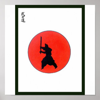 Poster Olympique Japonais Bushido Mode Du Guerrier