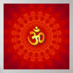 Poster Om Mandala Design