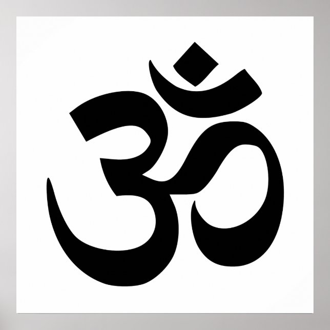 Poster Om Namah Shivaya Aum Shanti Aum Om Symbole ॐ Paix (Devant)