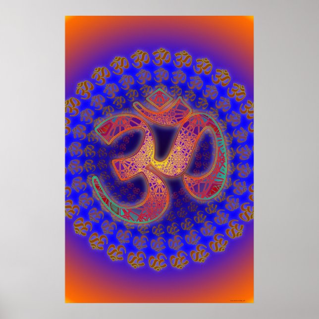 Poster Om Symbole Colorfield Portal Mandala (Devant)