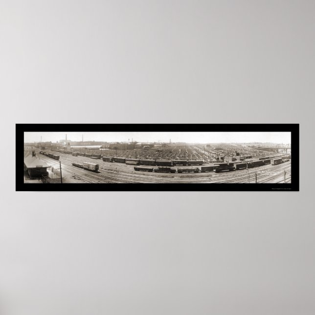 Poster Omaha NE Stockyards Photo 1916 (Devant)