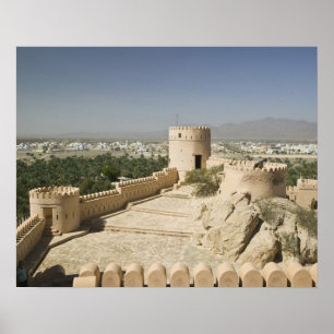 Poster Oman, la plaine de Batinah, Nakhal. Fort Nakhal, à
