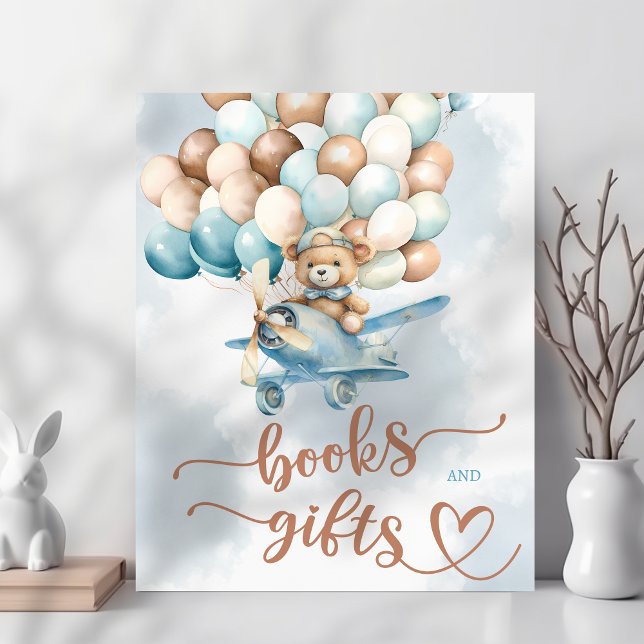 Poster On Peut Attendre ! Livres et cadeaux baby showers (We can bearly wait baby shower poster for books and gift table)