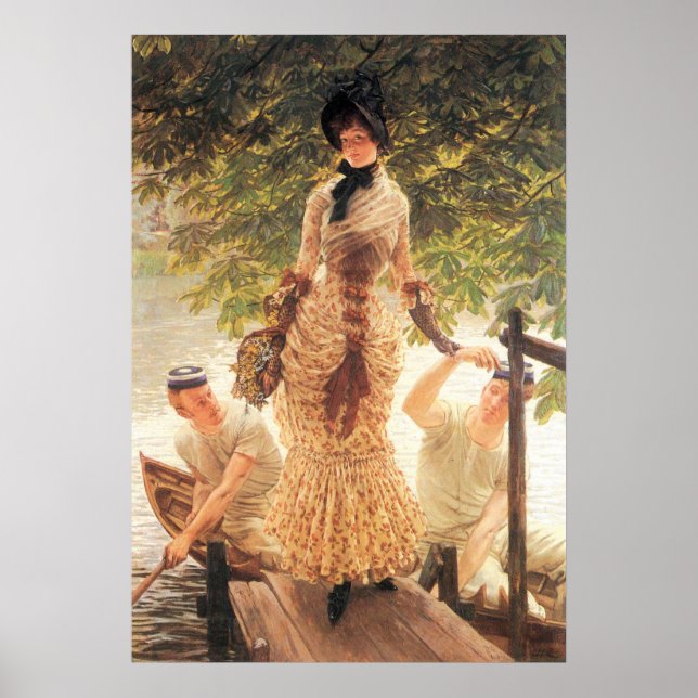 Poster On the Thames by James Tissot (Devant)