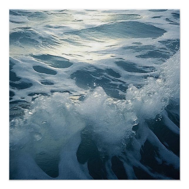 Poster Ondes de mousse à broyer (Devant)