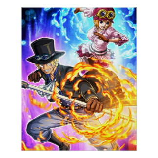 Poster One piece , Law , Luffy et Captain Kid