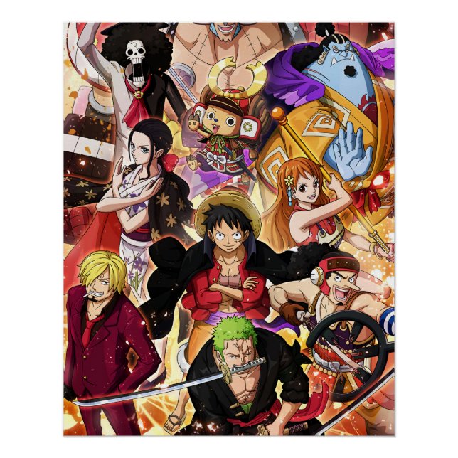 Poster One piece , Law , Luffy et Captain Kid (Devant)