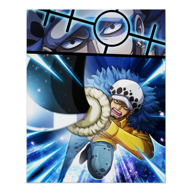 Poster One piece , Law , Luffy et Captain Kid (Devant)
