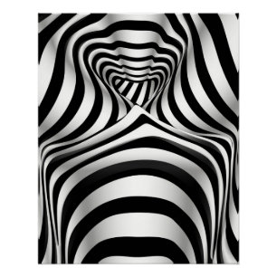 Poster Op art psychédélique
