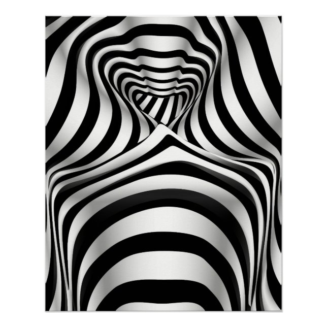 Poster Op art psychédélique (Devant)