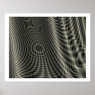 Poster Op Art Random Moire Waves 09