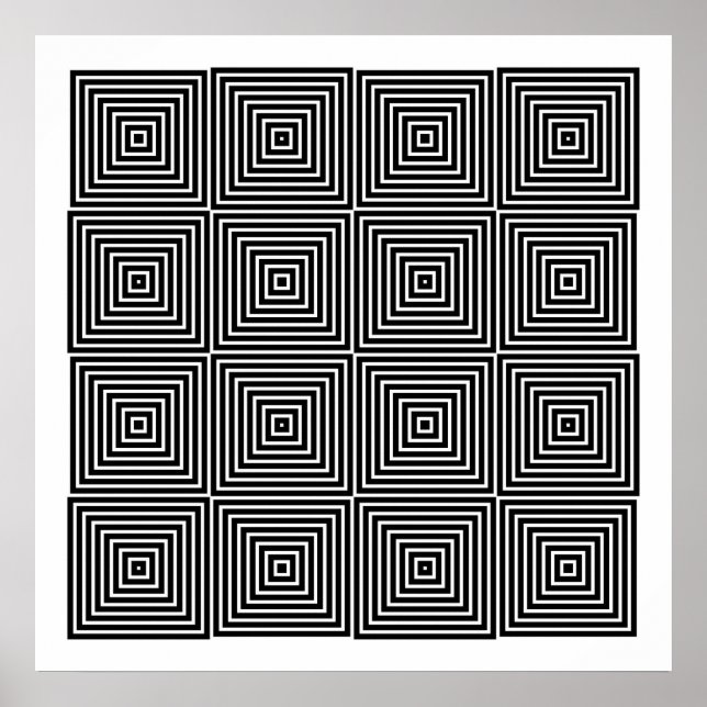 Poster Op Art Uniquement Formes Symétriques 10 (Devant)