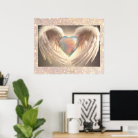 *~*~ Poster Opal Heart Angel ailes plumes AP78