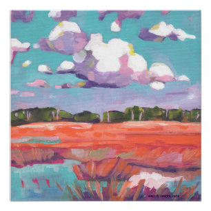 Poster Open Hay Field Art