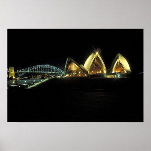 Poster Opéra de Sydney la nuit, Nouvelle-Galles du Sud, 2