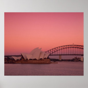 Poster Opéra et port de Sydney, Nouvelle-Sud