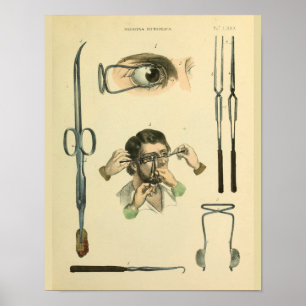 Poster Optométrie chirurgie oculaire Art Médicale Imprime