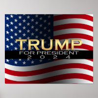 Or avec drapeau Donald Trump pour le président 201